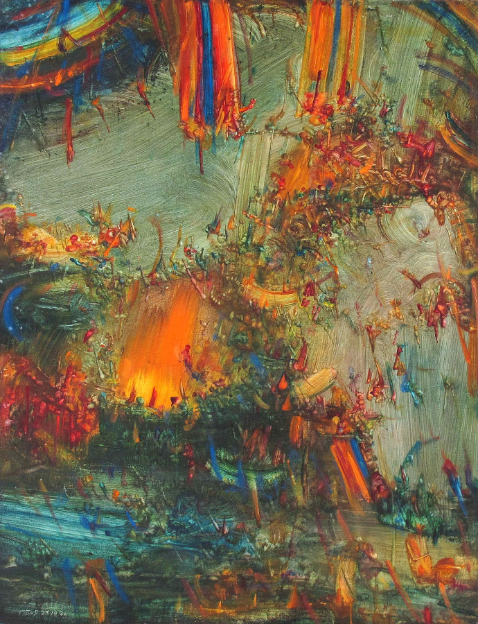 Erwin Trum - 23/10/86 - Bois - 92x120 cm