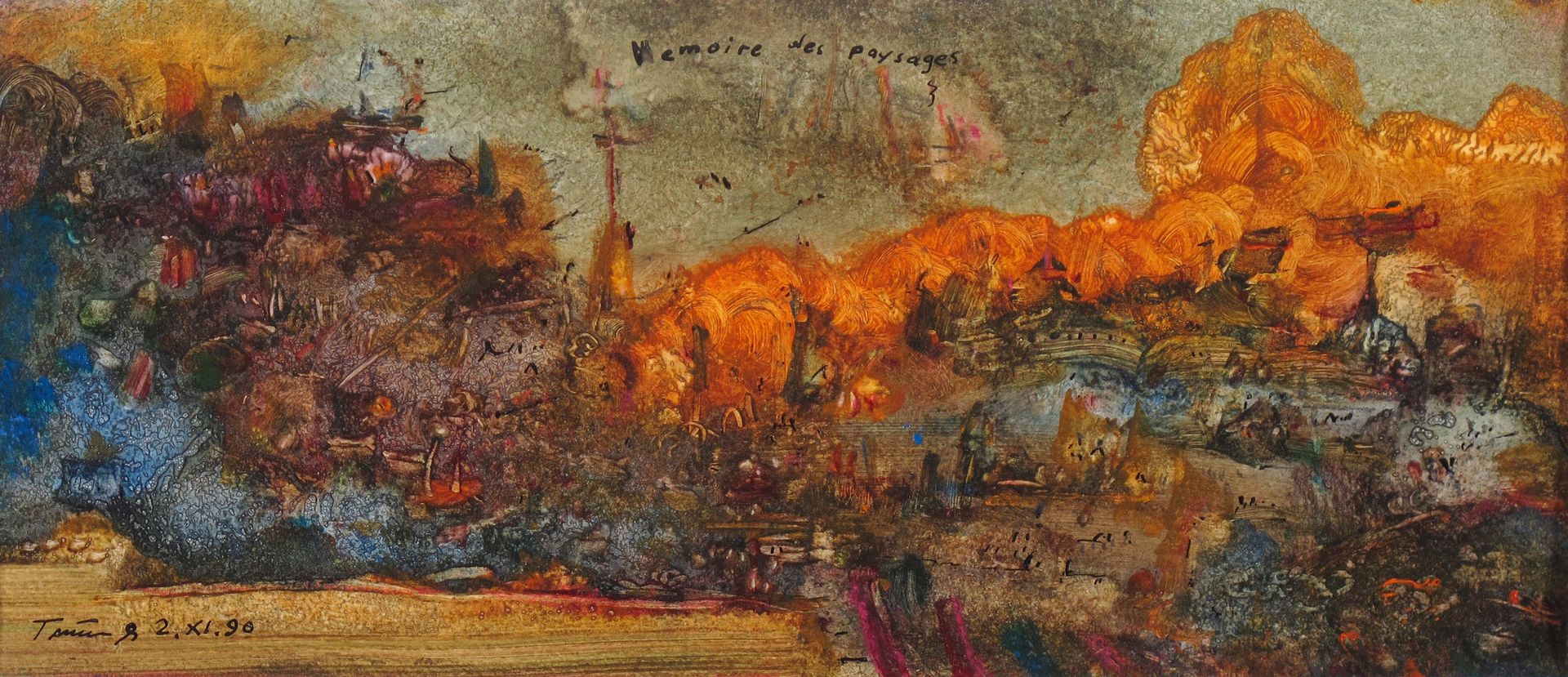 Erwin Trum 02/11/1990 - Papier - 38x17 cm