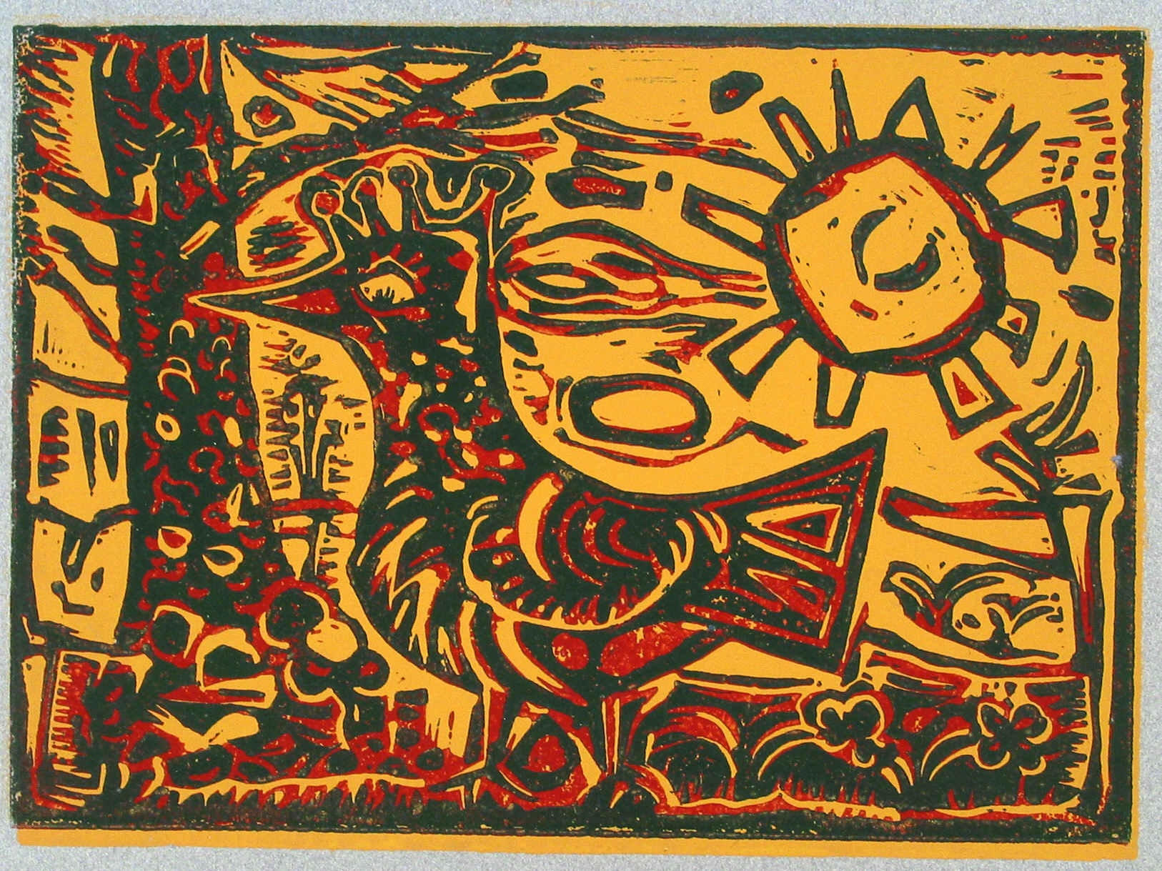 Erwin Trum - 1967 - Linogravure - 28x21 cm Erwin Trum - 1967 - Linogravure - 28x21 cm