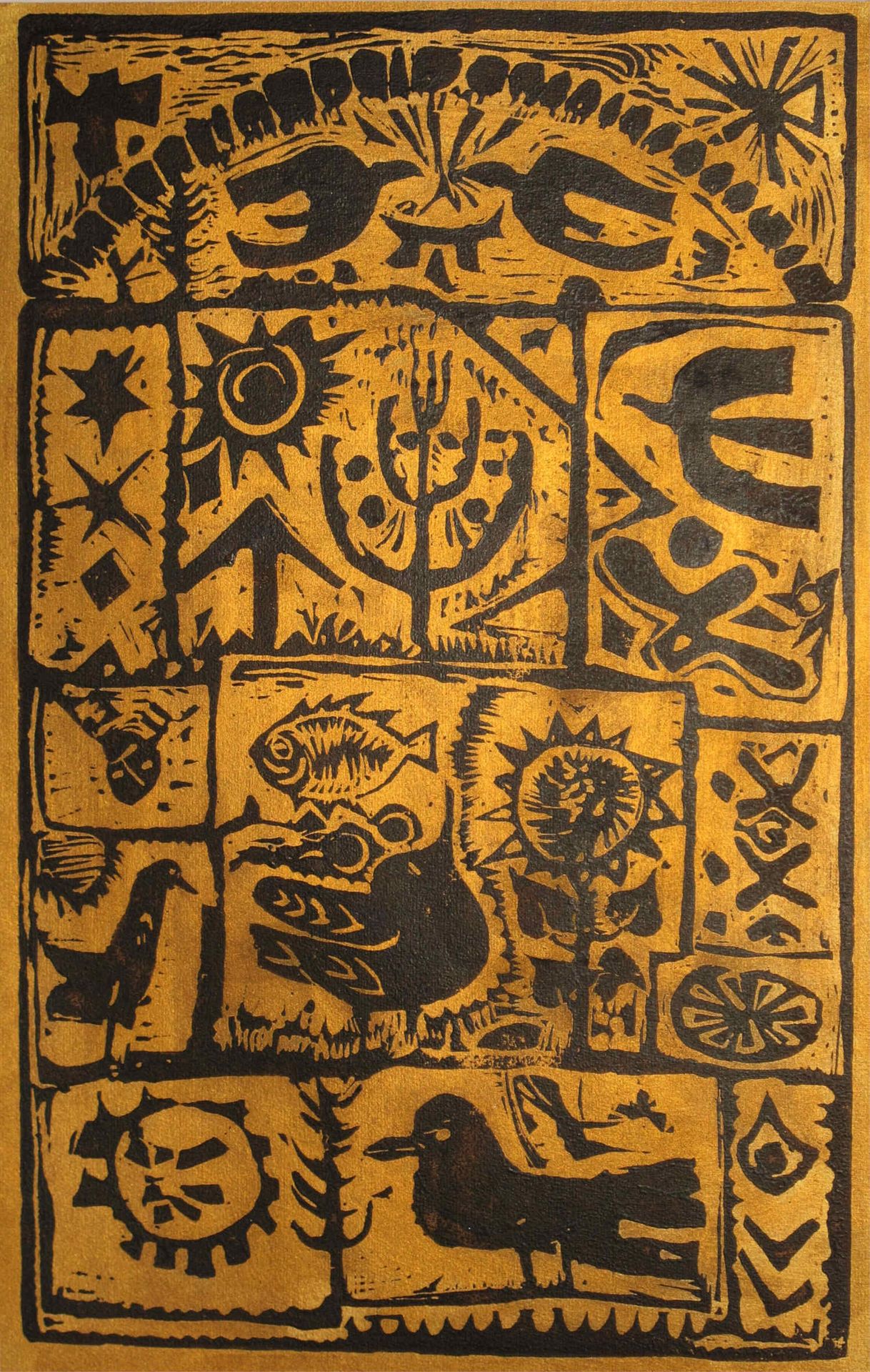 Erwin Trum - 1967 - Linogravure - 24x49 cm Erwin Trum - 1967 - Linogravure - 24x49 cm